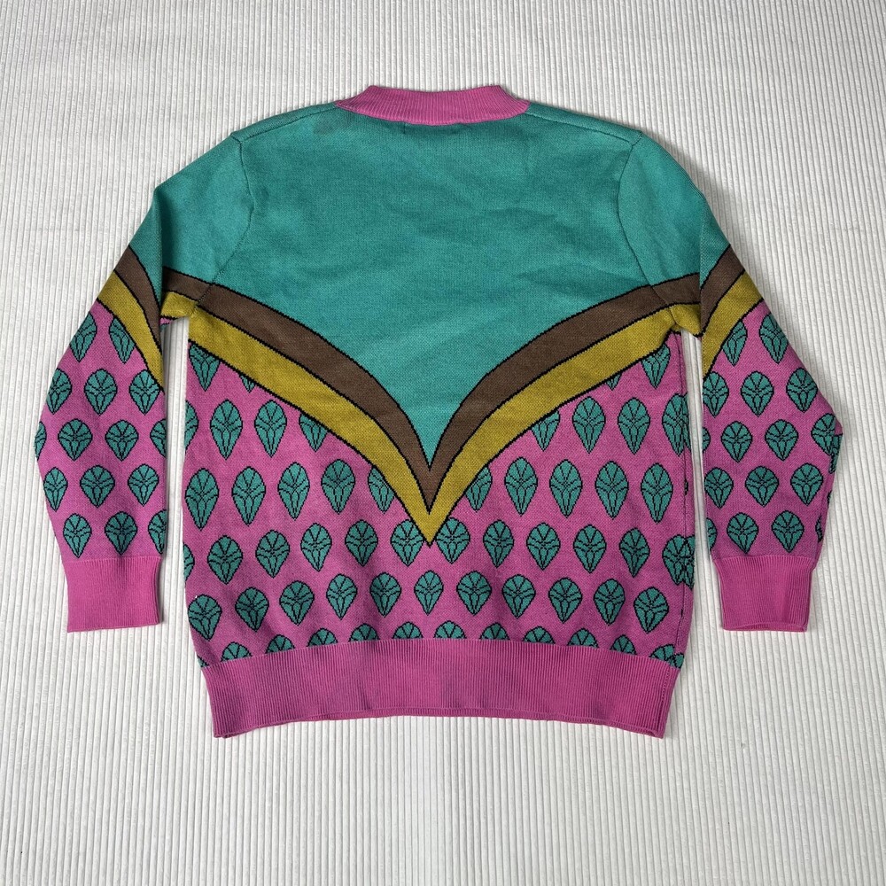 Mickey Mouse Sweater Womens M 90s Pink Graphic Knit Crew Neck Pullover Cartoon - Picture 7 of 9